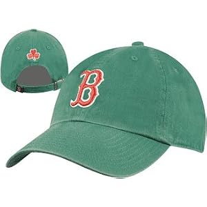 Boston Red Sox Logo Merchandise Green Adjustable Baseball Cap With Shamrock