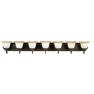 Casual Lighting 7-Light Vanity - Oil-Rubbed Bronze/Wilshire Glass... by 