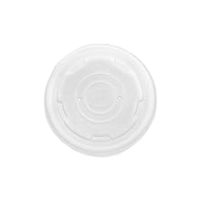 Eco-Products EP-ECOLID-SPL EcoLid White Plant-Based Plastic Soup Container Lid, For 12 to 32 oz. Soup Cup (10 Packs of 50)