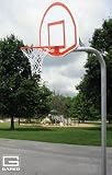4 1/2 O.D. Unbraced Front Mount Gooseneck Basketball Backboard Post with 4 Extension