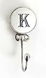 Monogram Ceramic Wall and Jewelry Hook - K Monogram Ceramic Wall and Jewelry Hook - K