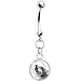 Howling Wolf Belly Ring
