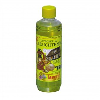 Huile à lampe Favorit à la citronnelle, 1 litre combustible liquide