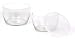 2 Glass Food Storage Bowls with Clear Lids 1 Pint each