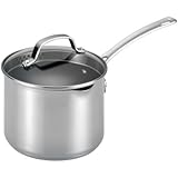 Circulon Genesis Stainless Steel Nonstick 3-Quart Covered Straining Saucepan