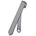 Biagio 100% SILK Narrow NeckTie EXTRA Skinny CHARCOAL GREY Men's 1.5