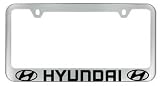 Hyundai with Logo Chrome License Plate Frame
