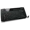 IOGear Multimedia Keyboard with Laser Trackball and Scroll Wheel, 2.4GHz Wireless GKM561R (Black)
