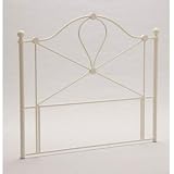Lyon 4'6 Double Ivory Metal Headboard