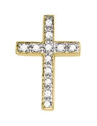 14K Yellow Gold 20.75X15.5 Complete 14Ky Rhod Pltd Dia Unity Cross