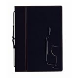 Contemporary Wine Card A4 Black with 2 Inserts 8 pages