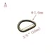 Metal D Ring 3/8 inch Non Welded Nickel Plated Pack of 100 (Antique Brass, Webbing Size 10mm)