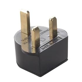 Adapter Plug - Great Britain - Black Polarized