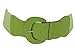 TFJ Women Fashion Wide Corset Belt Hip High Waist Elastic Lime Green Fabric Size S M