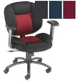 Influx Bounce Task Armchair Back H450-510mm W510xD450xH470mm Black Claret Ref SM-32995