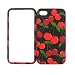 Apple iPhone 4G 4-G / 4S 4-S / Verizon / AT&T Black with Red Cherries Cherry Green Leaves Design Snap-On Hard Protective Cover Case Cell Phone (Free by ellie e. Wristband)