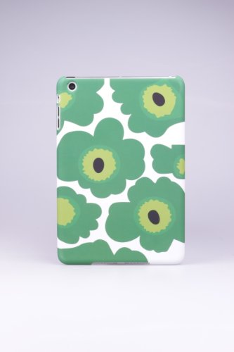 iPad mini ケース marimekko風 3.Green ウニッコ柄風 マリメッコ ツヤなし