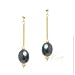MILLE LUCCI: *BINGLE BANGLE TAHITIAN PEARLE DROP EARRING*