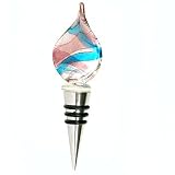 Review Puckator  / Bottle Stopper / Cap - Pink & Blue Leaf Design. Great Gift for Wine Lovers.