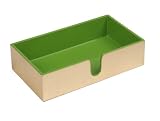 Caspari Lacquer Guest Towel Holder, Apple Green and Gold