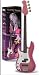 SX GRB1K CPP PINK LEFT HANDED BASS GUITAR PACKAGE w/Bag and Instructional DVD