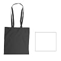 Wurfbeutel - Baumwolltasche, lange Henkel, Weiss