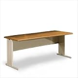HON COMPANY The Stationmaster Computer Desk, 48w x 24d x 29-1/2h, Gray Patterned/Charcoal