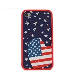 Heart Apple American Hard Blue Case Iphoneverizonsprint Silver Jewelry Flag Design