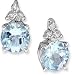 Aquamarine & Diamond Gemstone Earrings