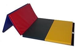 Folding Panel Gym Mats 4x8 Tumbling Mat 2"Thick-V4 Rainbow