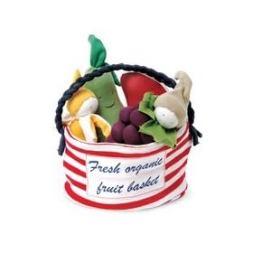 100% Organic Cotton Stuffed Multi Fruit Tote
