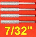 7/32" DIAMOND CHAINSAW SHARPENER BURR 1/8" Shank , 4 Pack