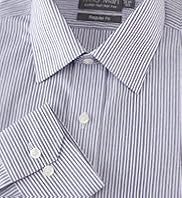 Cotton Rich Non-Iron Ladder Striped Shirt