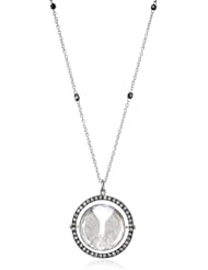 Moritz Glik "Kaleidoscope" 18K and 14K White Gold Floating Diamond Hourglass Pendant Necklace