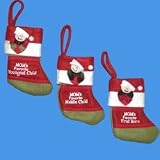Club Pack of 24 Mom's Favorite Child Gift Card Holder Christmas Stockings 7