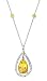 14k White Gold Pear Shaped Citrine Station Necklace by Duneier of NY