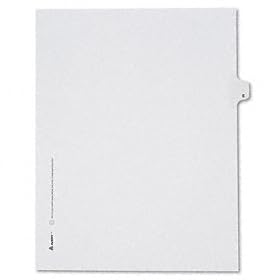 Allstate-Style Legal Side Tab Divider, Title: S, Letter, White, 25/Pack