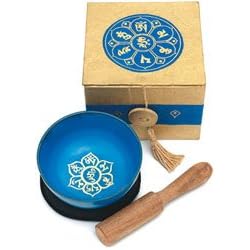 Meditation Bowl and Box, Om Lotus Image; 3