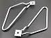 Chrome Saddle bag Support Bars Mounts Bracket For Harley Sportster XL883N Dyna