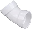 NIBCO 4806 Series PVC DWV Pipe Fitting, 45 Degree Elbow, Hub
