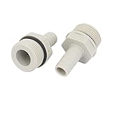 uxcell　ホース口カプラ　コネクタ　プラスチック　3/4BSPおネジ　12mm内径　 2個入り