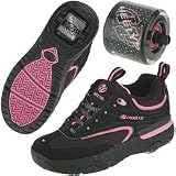 Girls Heelys Glitz Rollershoe (Black/Pink)