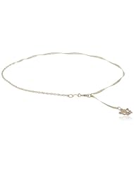 Duragold 14k Yellow Gold Sparkle Singapore with Butterfly Anklet, 9+1" Extender