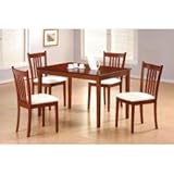 Rich Tobacco Finish 5 Piece Dining Set by Coaster Furniture