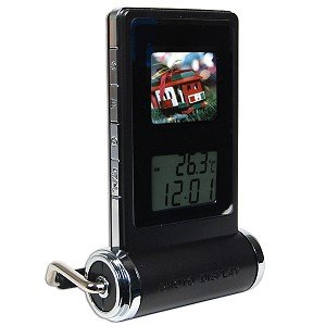 Portable Digital Photo Display with 1.4-Inch LCD (Chrome/Gray)
