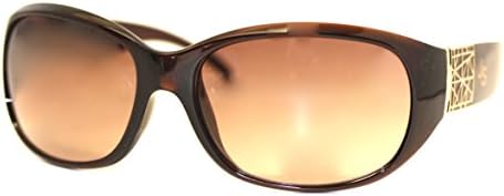 Jill Stuart Womens Brown Rectangle Plastic Sunglass, Gradient Lens 1035 1
