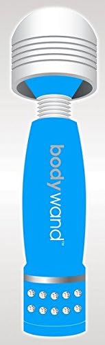 New Splashproof Bodywand Mini Neon Blue Magic Wand Massager + 4 oz Anti-Bacterial Spray Cleaner