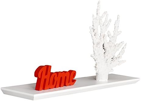 Welland Beveled Display Wall Floating Shelf (White, 24-Inch)