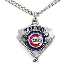 Chain Necklace & MLB Pendant Chicago Cubs