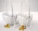 Scattered Pearls and Crystals Flower Girl Basket - Ivory